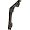 Ekena Millwork Fleur De Lis Wrought Iron Bracket, (Triple center brace), Antiqued Pale Gold 2"W x 12"D x 15"H BKTM02X12X15TFLAPG - alternate 1